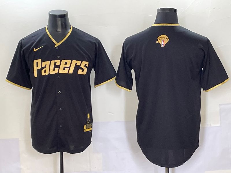 Men 2025 Indiana Pacers Blank Black Joint Name NBA Jersey style 10->->NBA Jersey